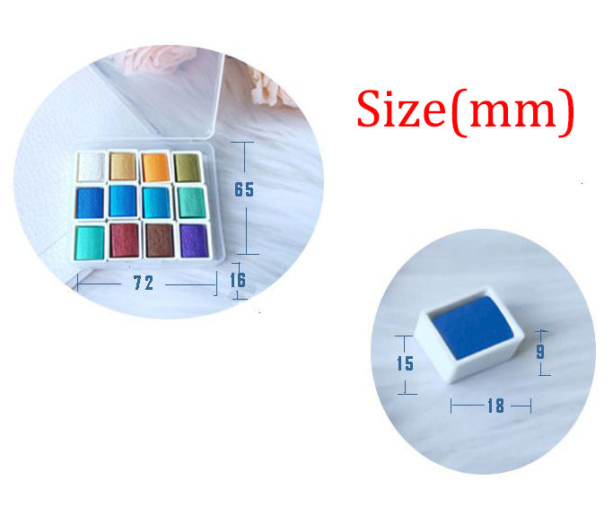 Metallic Pearlescent Solid Watercolor Paint Set for Ronghua Chanhua, Art & Crafts(Combo Pack Set of 4)