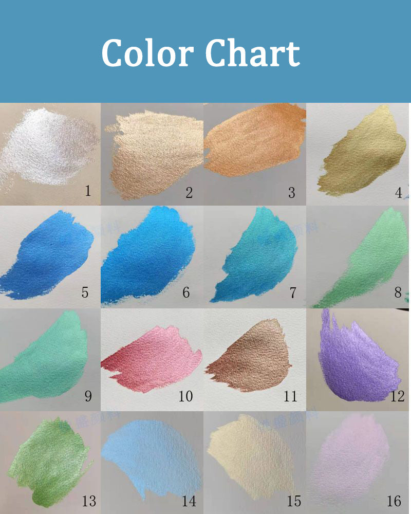 Metallic Pearlescent Solid Watercolor Paint Set for Ronghua Chanhua, Art & Crafts(Combo Pack Set of 4)