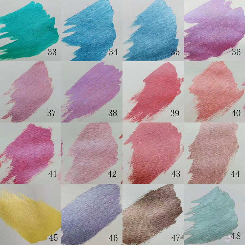 Metallic Pearlescent Solid Watercolor Paint Set for Ronghua Chanhua, Art & Crafts(Combo Pack Set of 4)