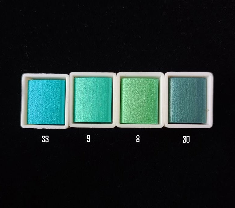 Metallic Pearlescent Solid Watercolor Paint Set for Ronghua Chanhua, Art & Crafts(Combo Pack Set of 4)