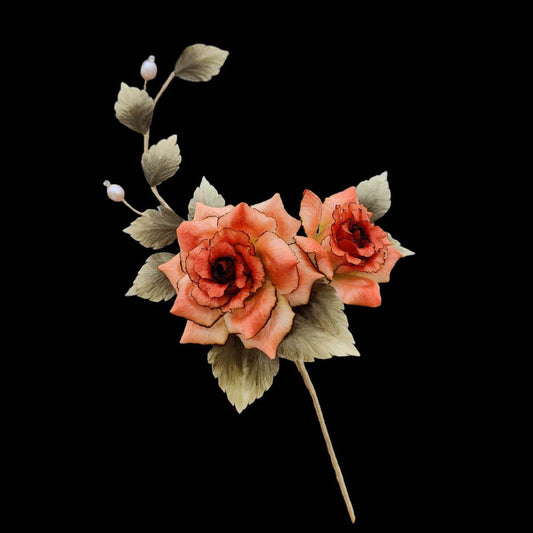 Rose Bespoke Hairpin-Silk Hairpin(Ronghua)
