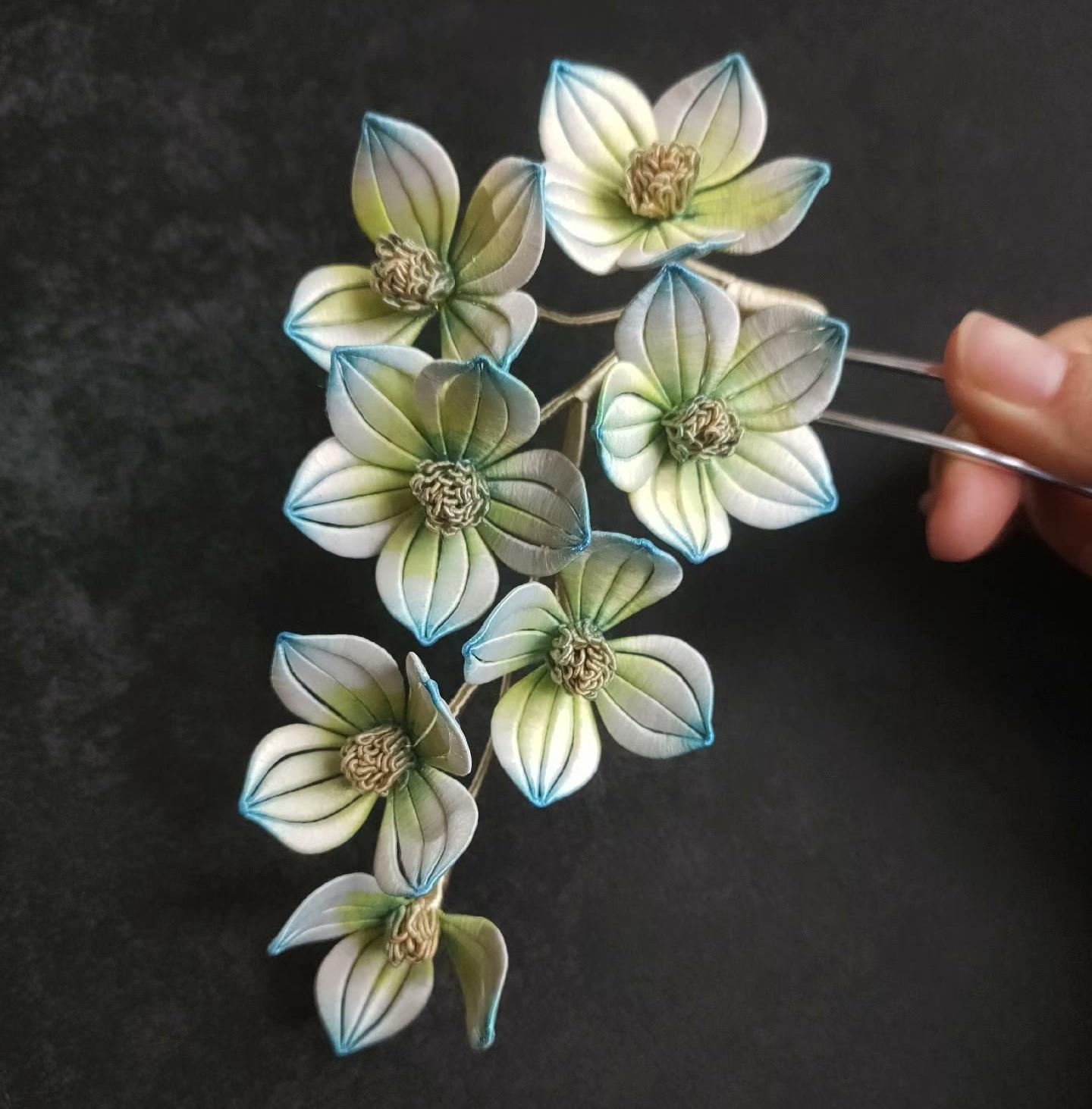 Flower Bespoke Hairpin - Silk Hairpin(Chanhua)