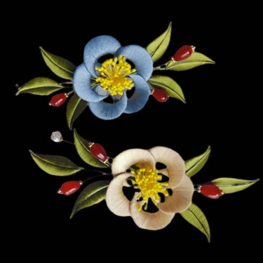 Camellia Handmade Brooch - Silk Brooch(Chanhua)