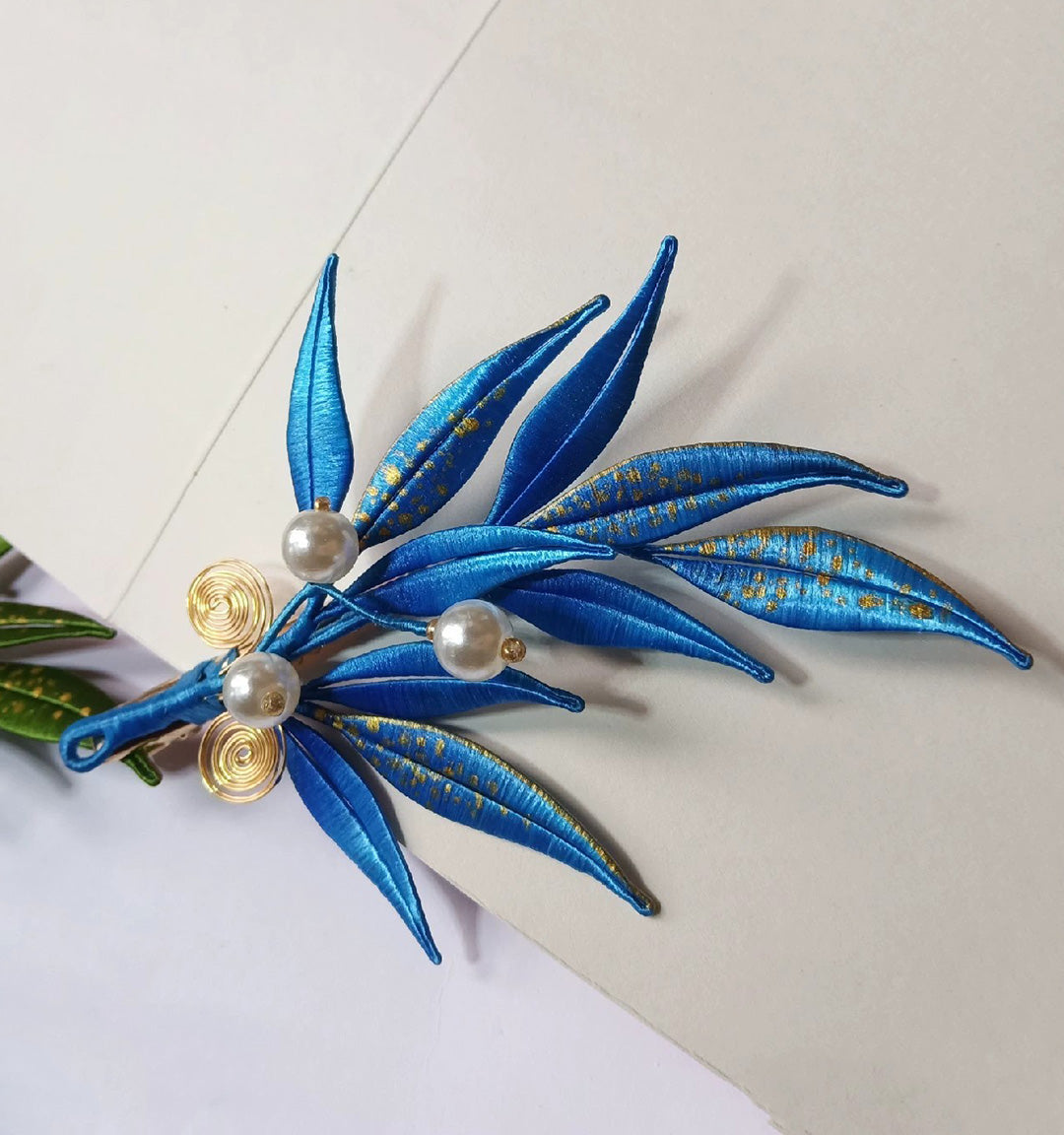 Leaves Handmade Brooch - Silk Brooch(Chanhua)