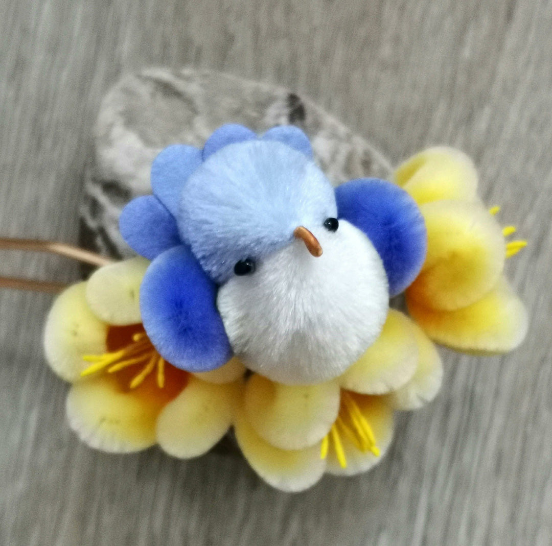 Blue Bird Bespoke Hairpin - Silk Hairpin(Ronghua)