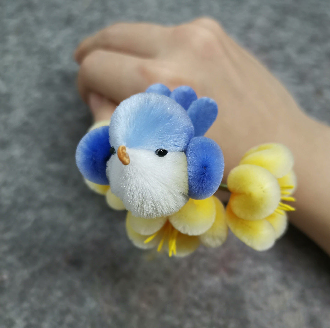 Blue Bird Bespoke Hairpin - Silk Hairpin(Ronghua)