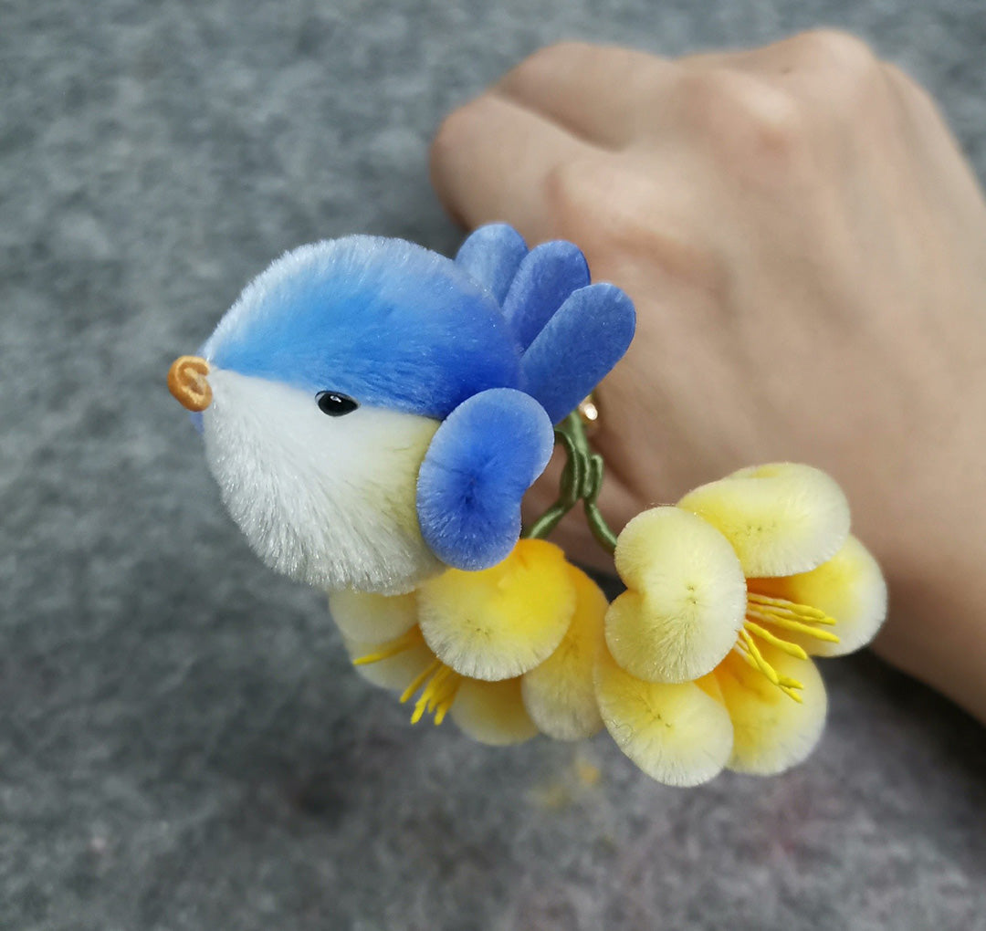 Blue Bird Bespoke Hairpin - Silk Hairpin(Ronghua)