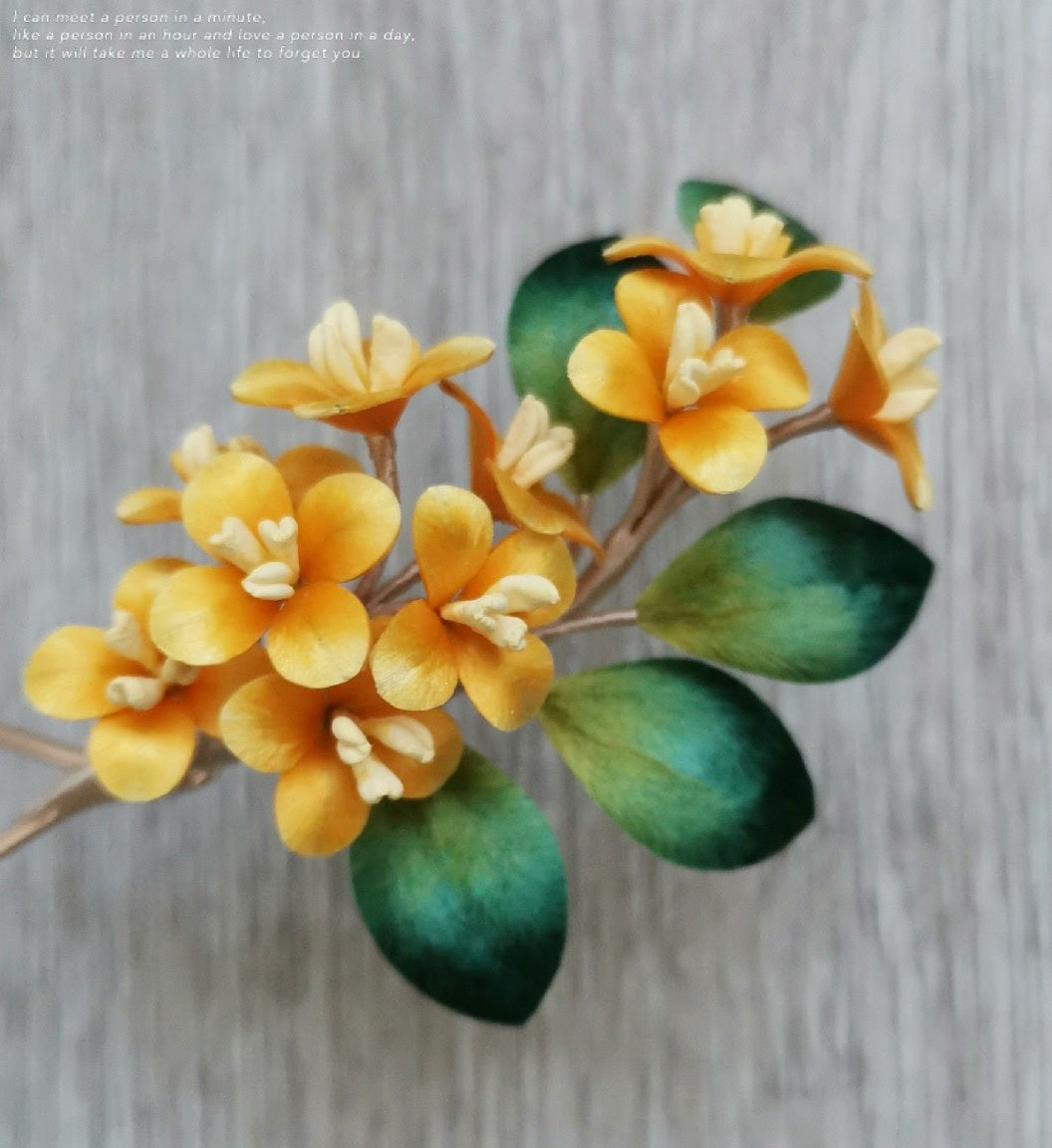 Laurel Bespoke Hairpin - Silk Hairpin(Ronghua)