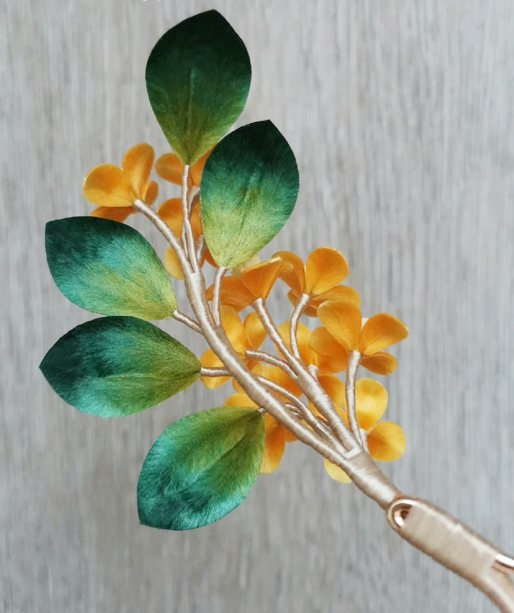 Laurel Bespoke Hairpin - Silk Hairpin(Ronghua)