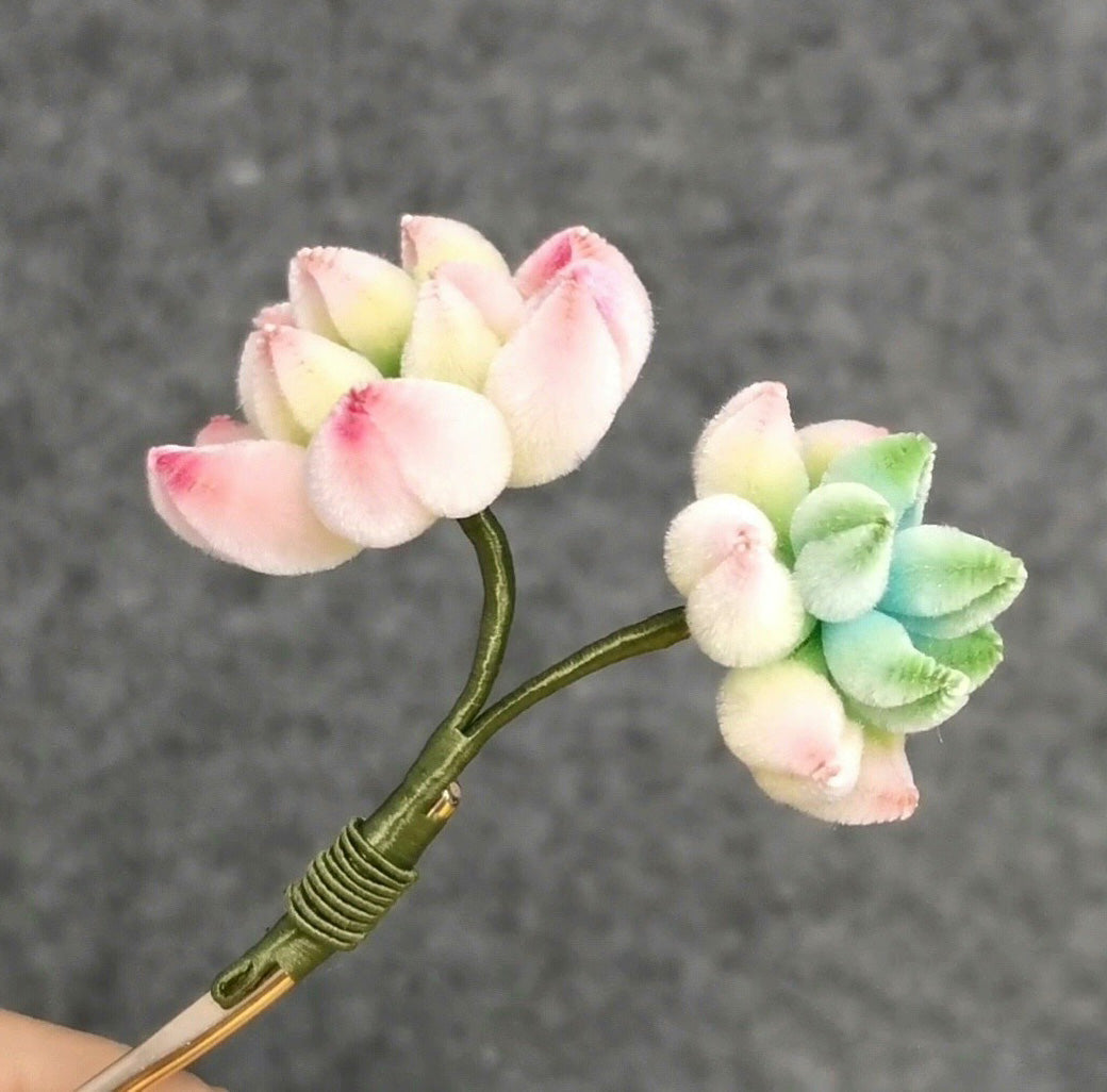 Fleshiness Bespoke Hairpin - Silk Hairpin(Ronghua)
