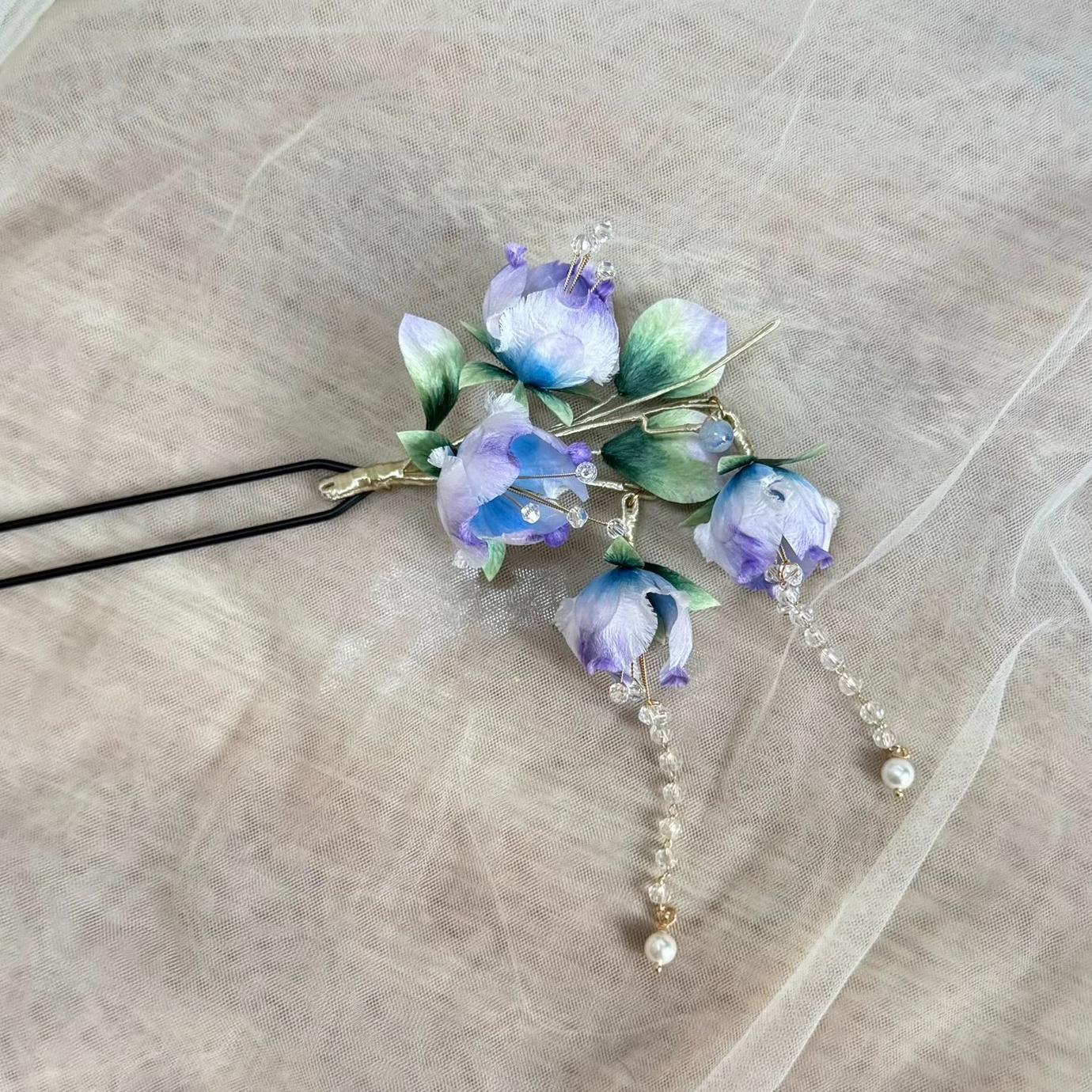 Begonia Flower Bespoke Hairpin - Silk Hairpin(Ronghua)