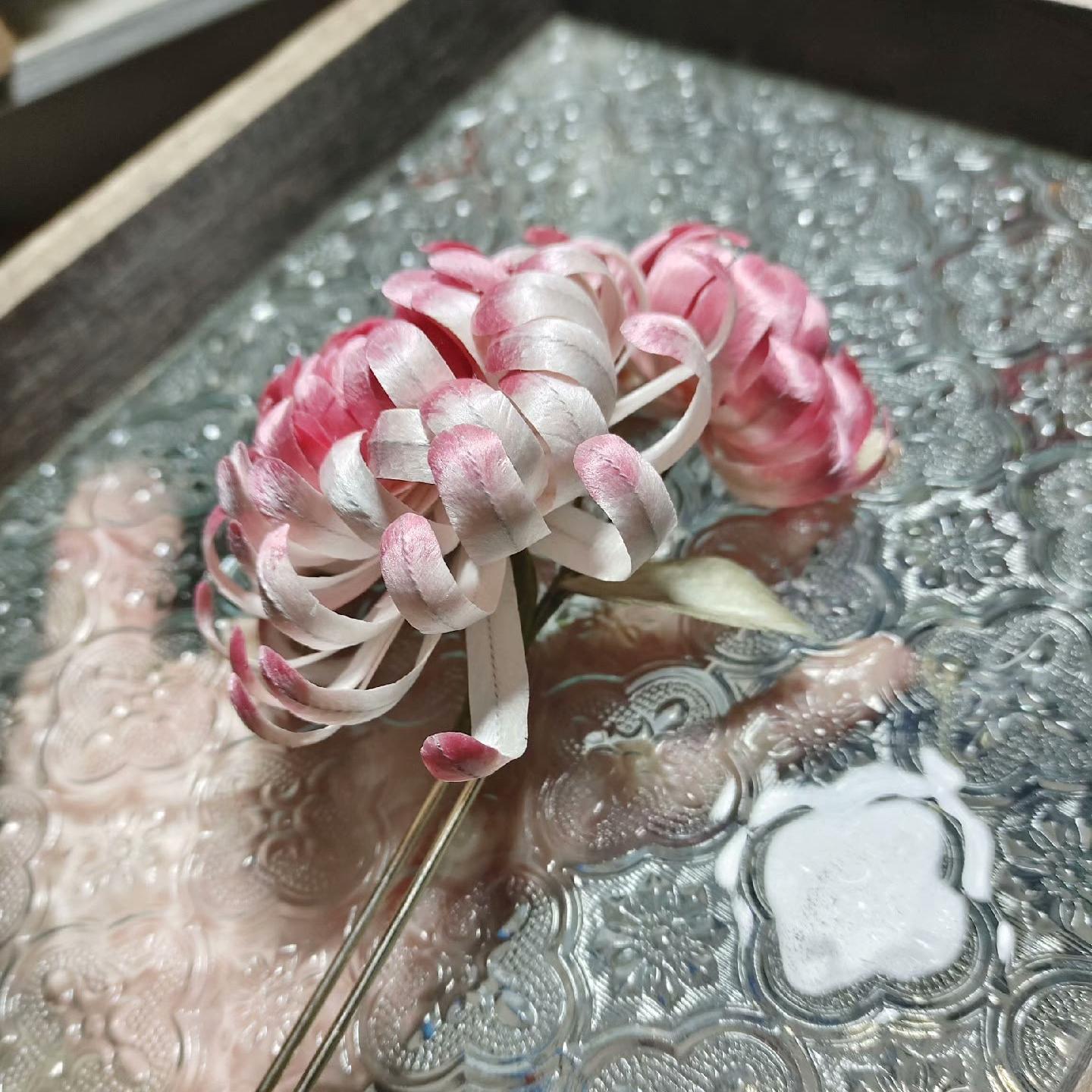 Chrysanthemum Bespoke Hairpin - Silk Hairpin(Ronghua)