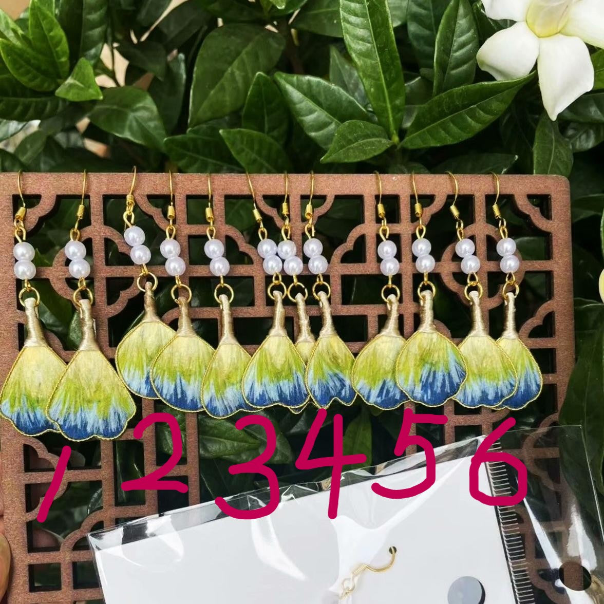 Simple Handmade Earrings - Silk Earrings(Ronghua)