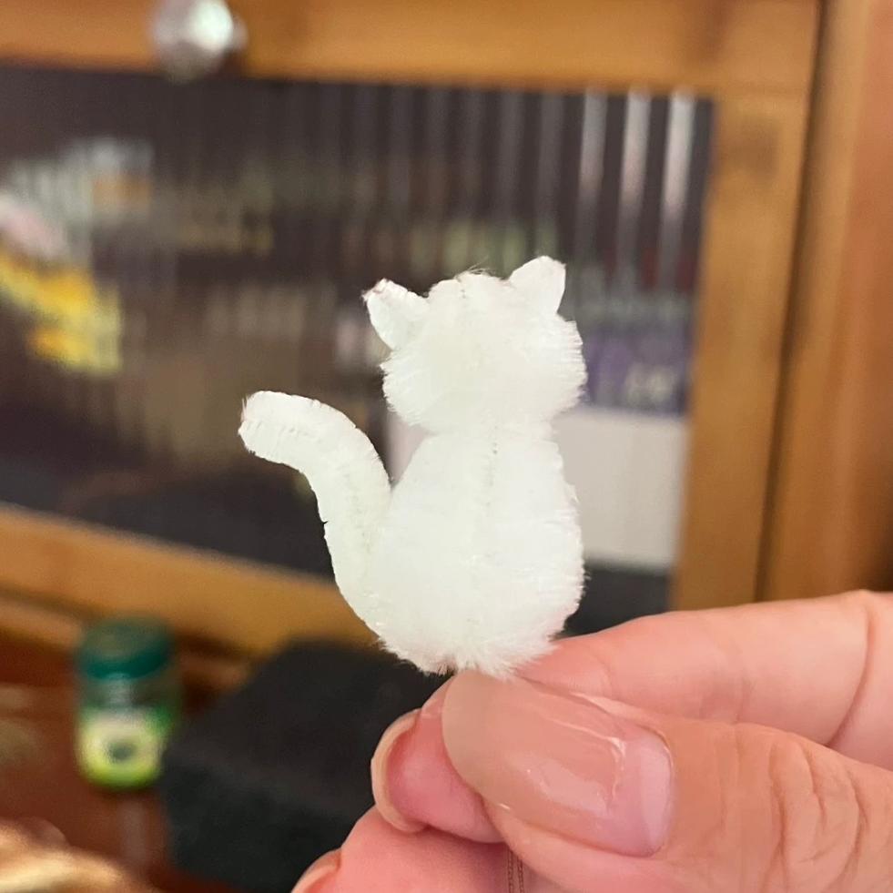 White Cat Bespoke Hairpin - Silk Hairpin(Chanhua)