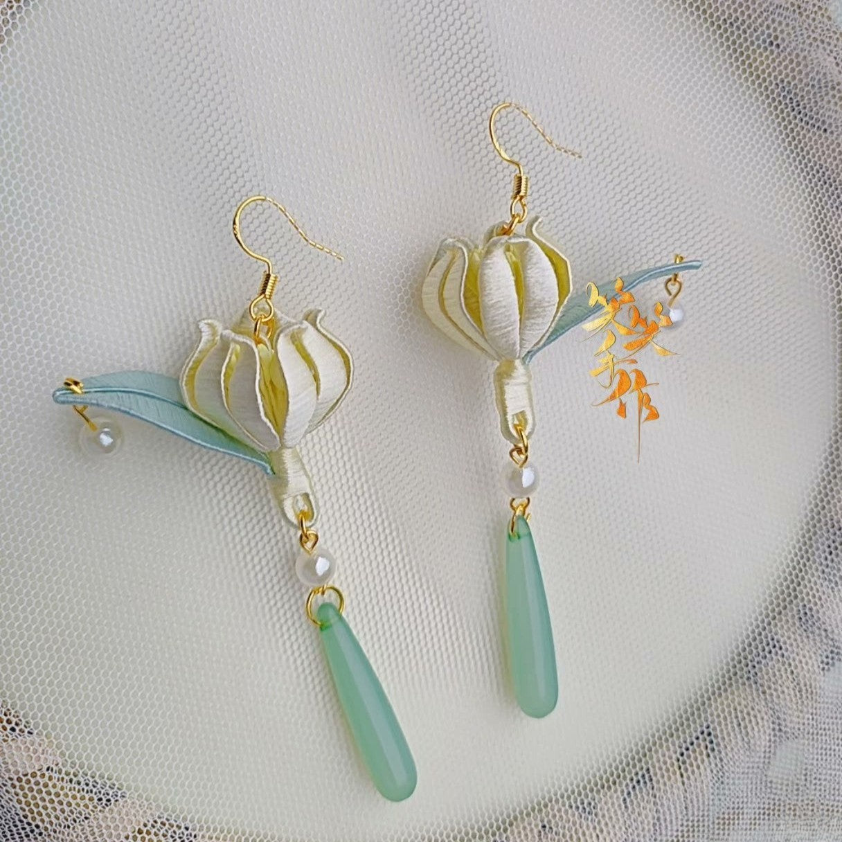 Handcrafted Chanhua Bloom Earrings - 925 Silver Hooks & Freshwater Pearls