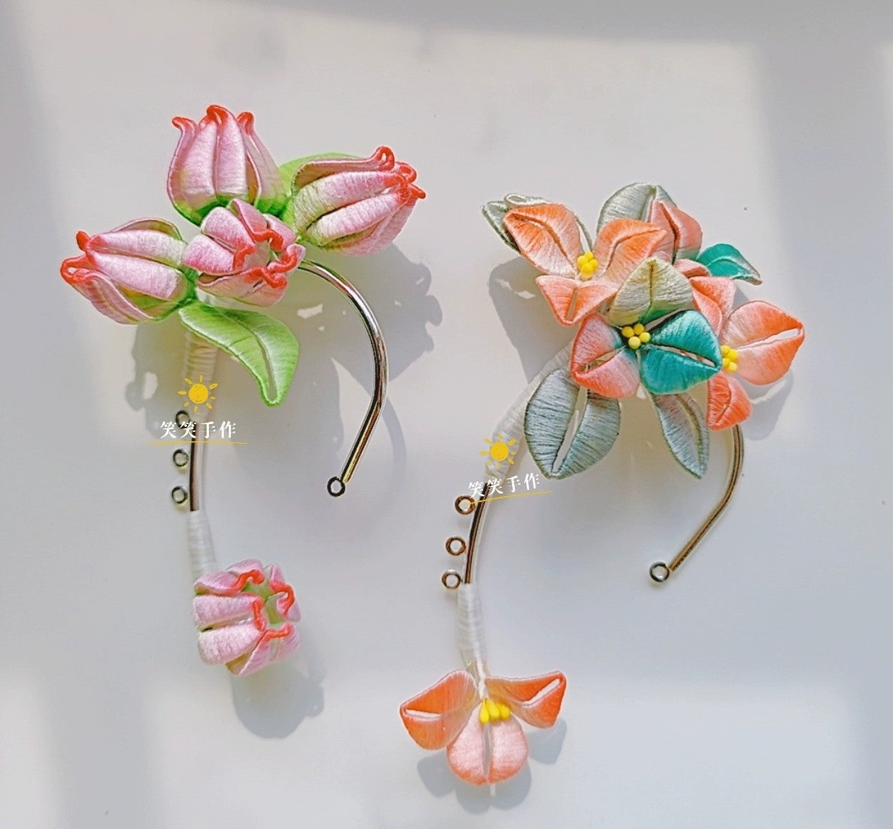 Handmade Chanhua Ear Cuff - Elegant Floral Dangle Earring for Daily & Events - Global Free Shipping