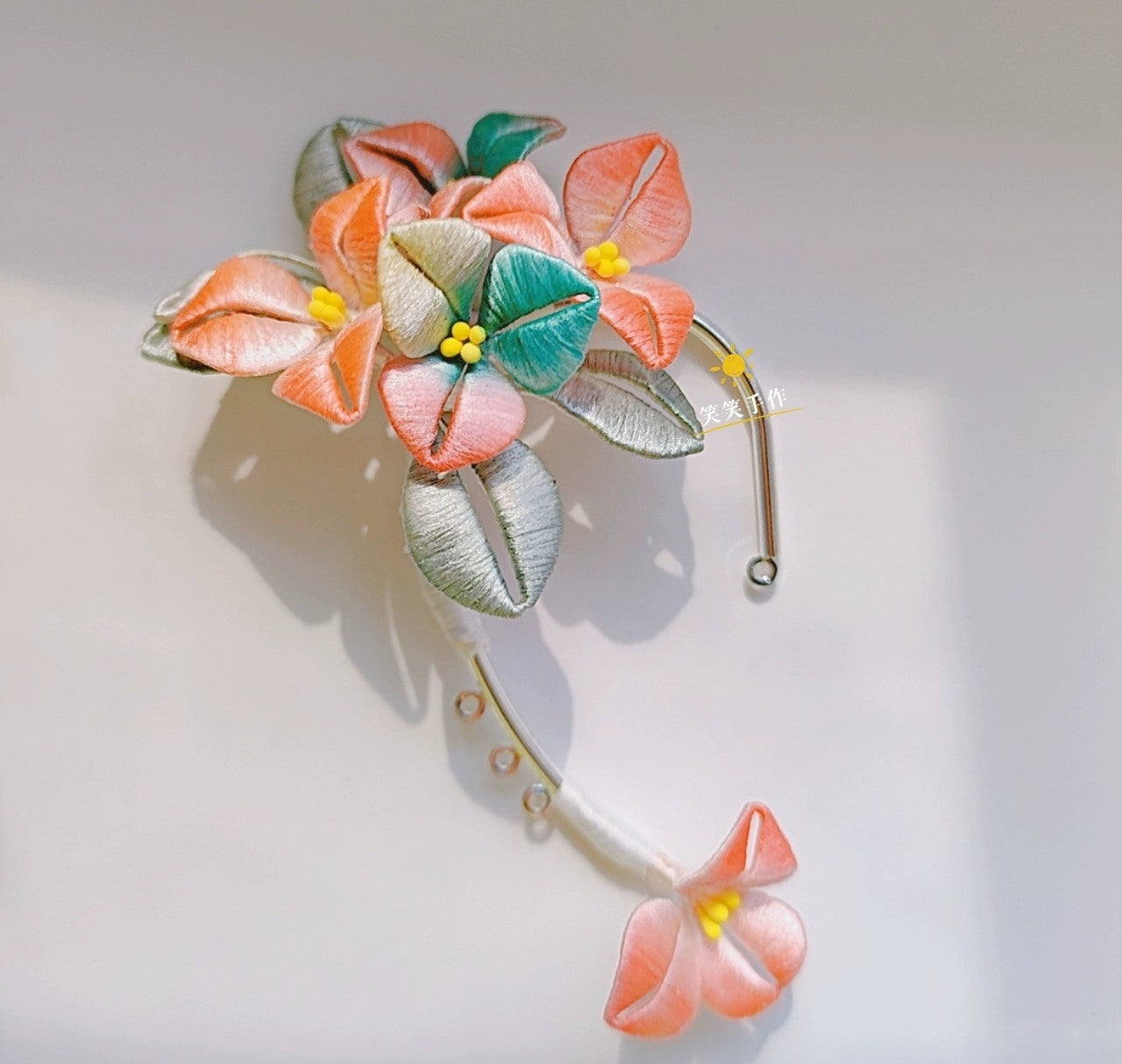 Handmade Chanhua Ear Cuff - Elegant Floral Dangle Earring for Daily & Events - Global Free Shipping