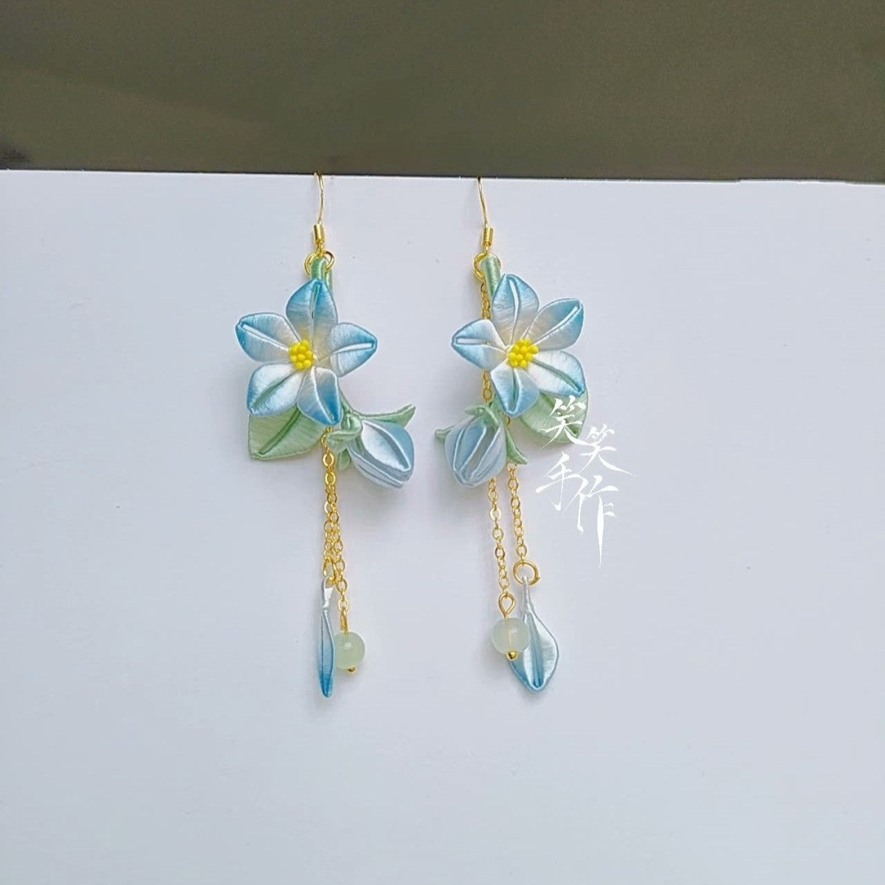 Handmade Chanhua Flower Earrings | 925 Silver Hooks | Elegant & Everyday Wear