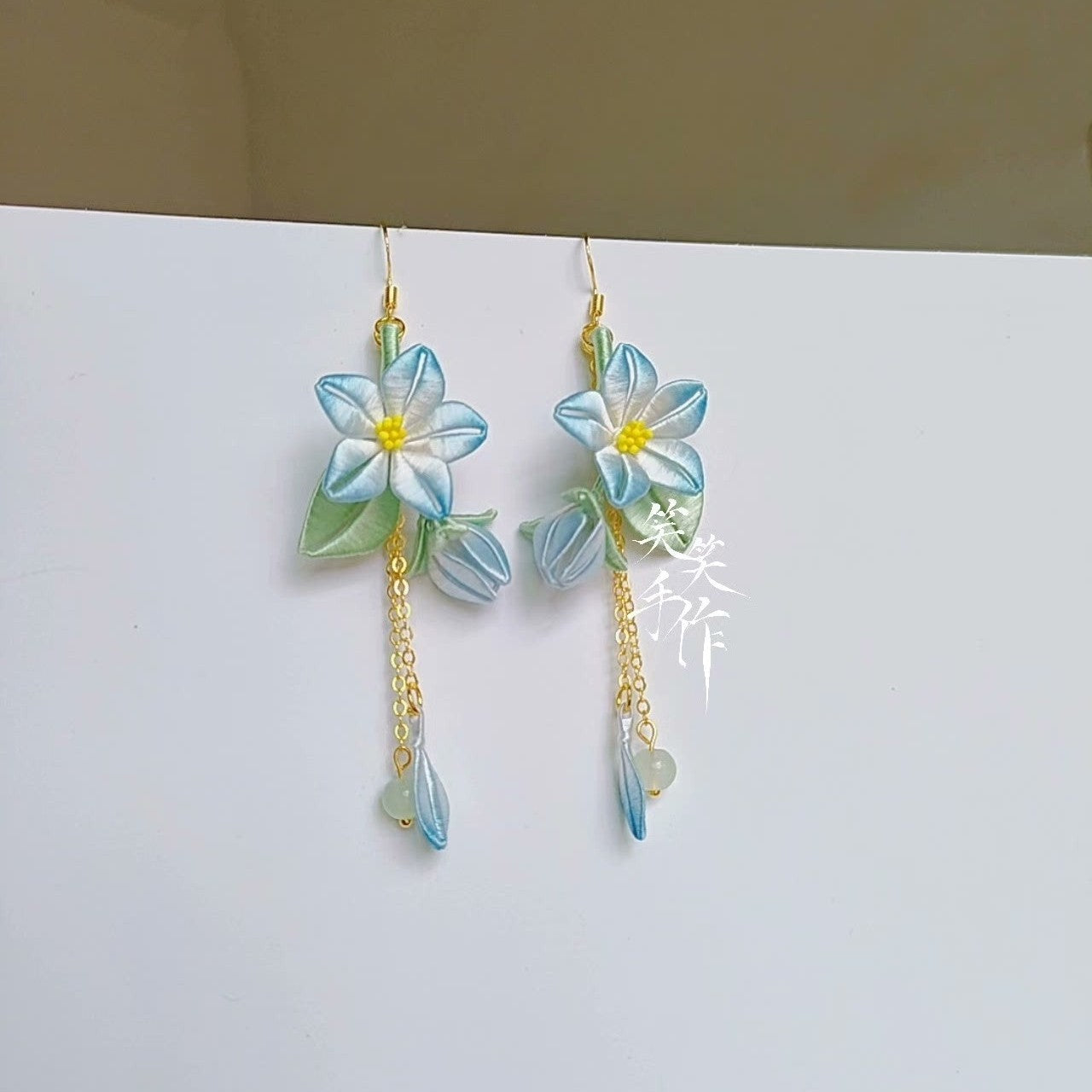 Handmade Chanhua Flower Earrings | 925 Silver Hooks | Elegant & Everyday Wear
