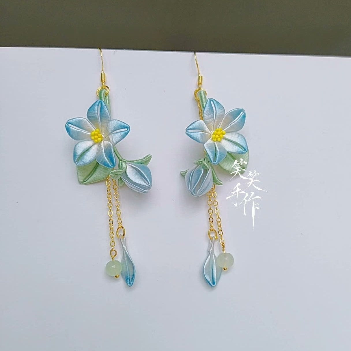 Handmade Chanhua Flower Earrings | 925 Silver Hooks | Elegant & Everyday Wear
