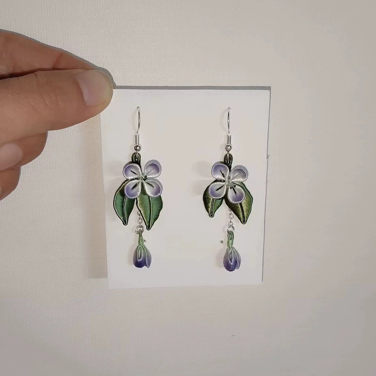 Handcrafted Chanhua Flower Earrings | 925 Silver Hooks | Global Free Shipping over $19