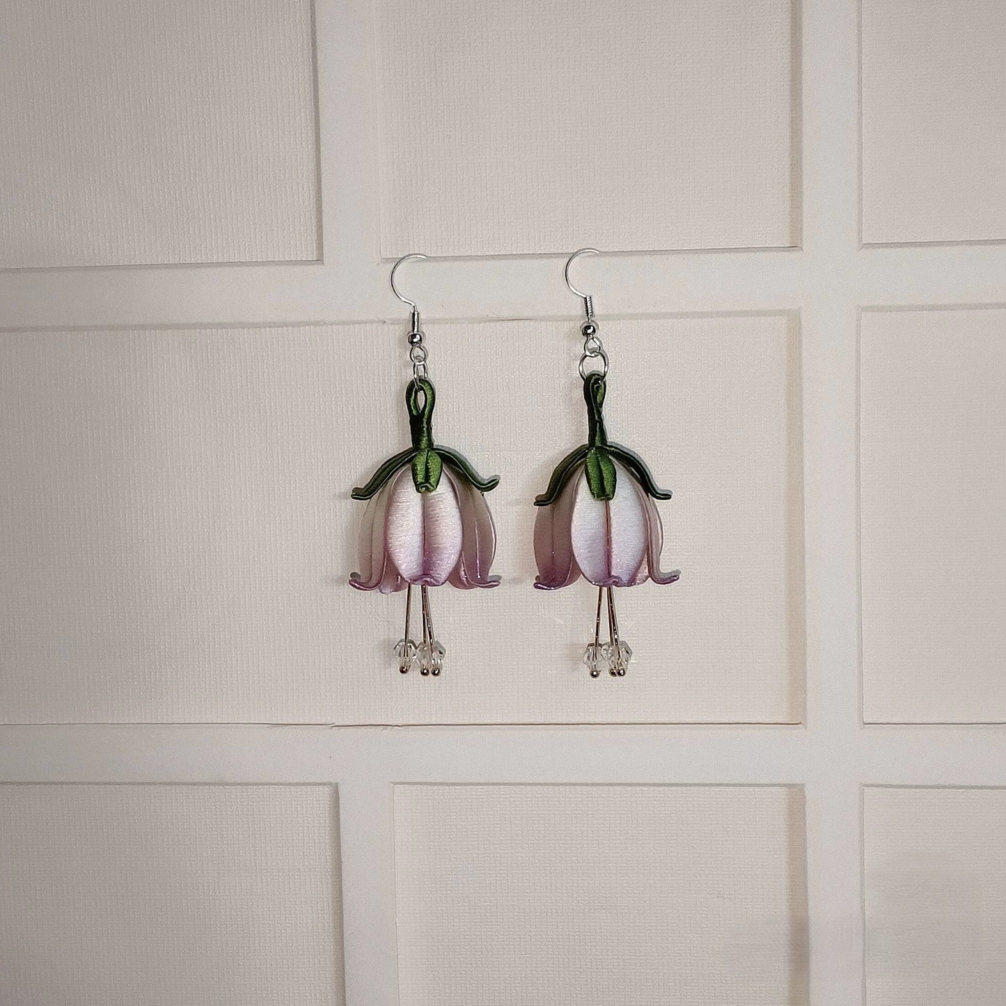 Handmade Chanhua Flower Dangle Earrings | 925 Silver Ear Hooks