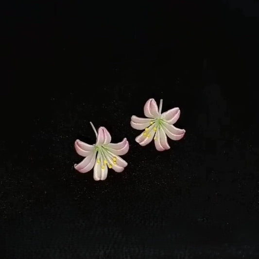 Handmade Chanhua Flower Sterling Silver Earrings | Everyday & Party Wear