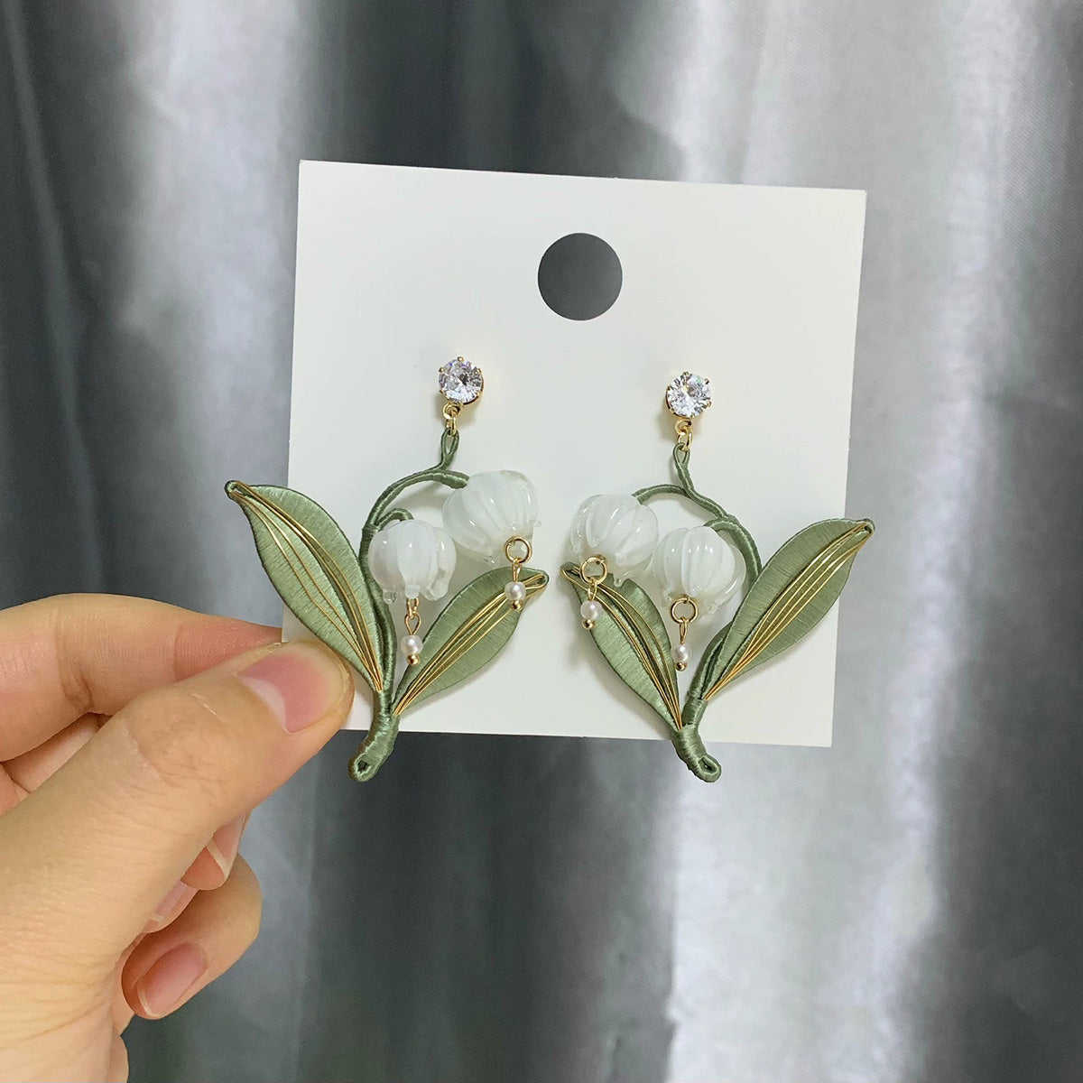 Handmade Lily of the Valley Silver Earrings - Chanhua Collection