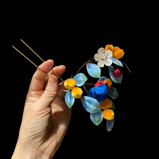 Bird Bespoke Hairpin-Silk Hairpin(Ronghua)