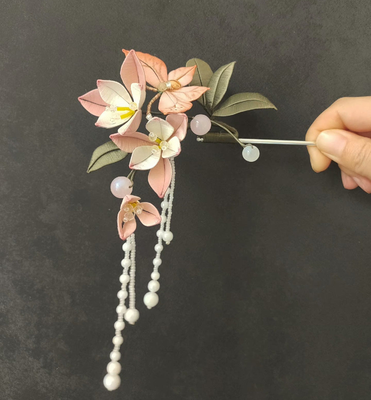 Pink Butterfly Bespoke Hairpin - Silk Hairpin(Chanhua)