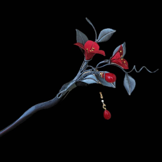 Flower Branch Bespoke Hairpin - Silk Hairpin(Chanhua)